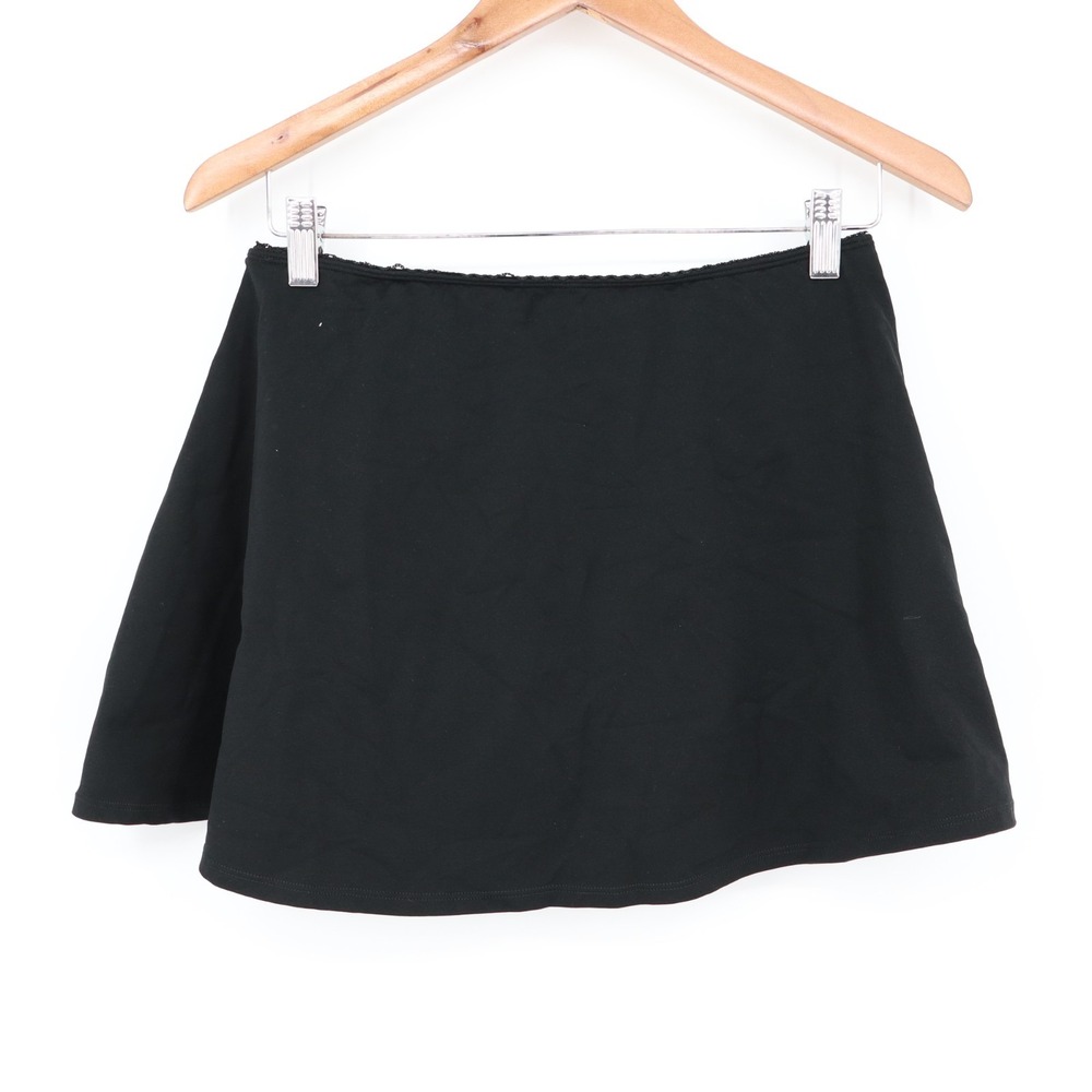 Wild Fable Seamless Mini Skort Women's Medium Black Stretch Nylon Lace Trim - Picture 6 of 7